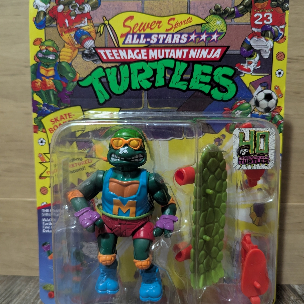 TMNT 40 Year Anniversary Sewer Sports All Stars Skateboardin' Mikey